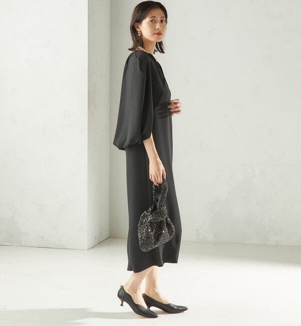 SHIPS for women「troisiemeCHACO:〈手洗い可能〉ジョーゼット ケープ ワンピース（セレモニー対応可）」|ワンピース|