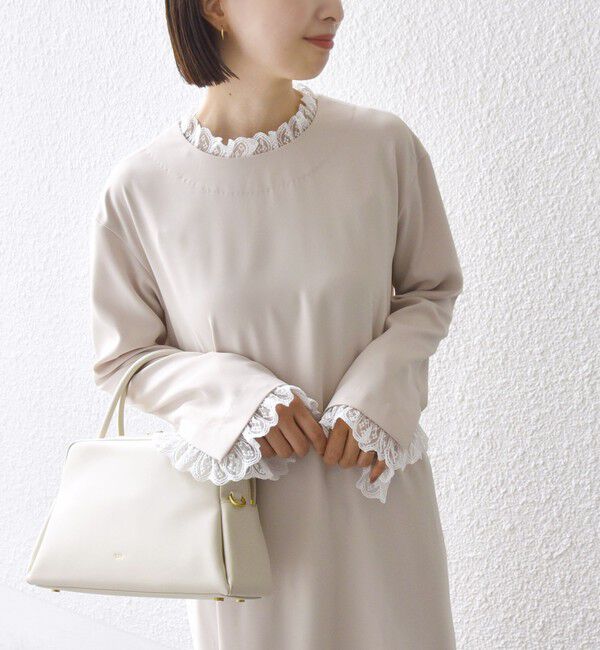 SHIPS for women「【SHIPS別注】troisiemeCHACO:〈手洗い可能〉フリル レース ワンピース（セレモニー対応可）」|ワンピース|