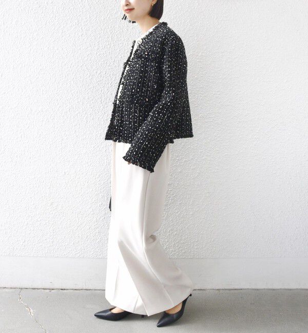 SHIPS for women「【SHIPS別注】troisiemeCHACO: ツイード ジャケット（セレモニー対応可）」|ノーカラージャケット|