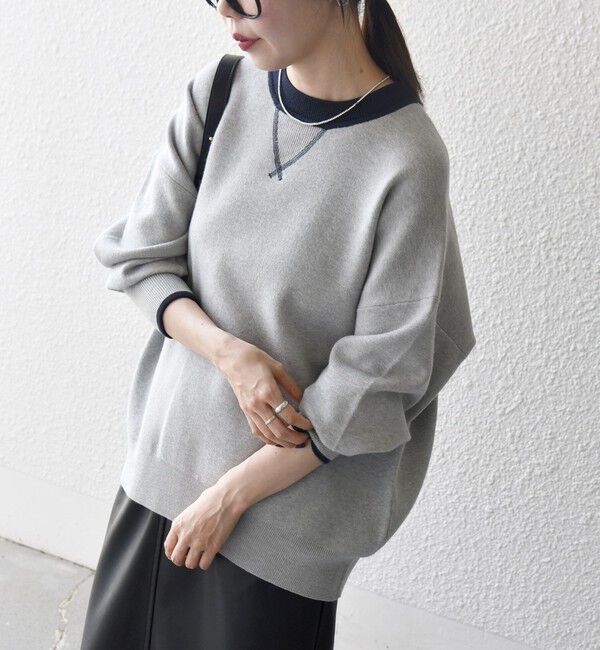 SHIPS any「SHIPS any:〈手洗い可能〉ダブルフェイス Vガゼット ニット プルオーバー」|ニット・セーター|