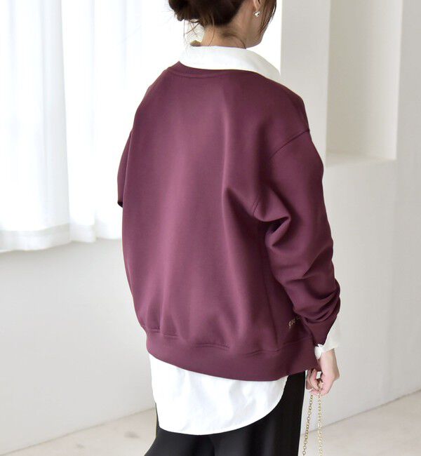 quaranciel「quaranciel:〈洗濯機可能〉スタッズ ロゴ ダンボール スウェット カーディガン」|スウェット・ジャージ|