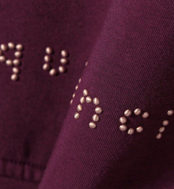 quaranciel「quaranciel:〈洗濯機可能〉スタッズ ロゴ ダンボール スウェット カーディガン」|スウェット・ジャージ|