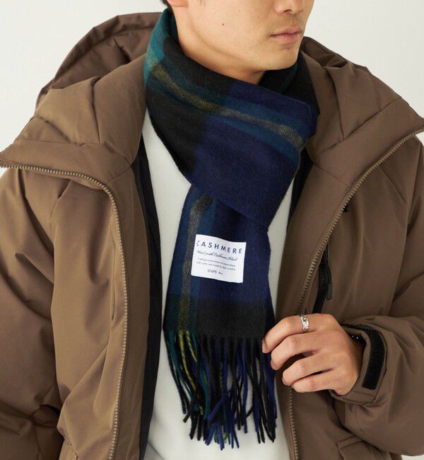 SHIPS Colors 「SHIPS Colors:カシミヤ ミックス ウール マフラー 2」|マフラー|ネイビー