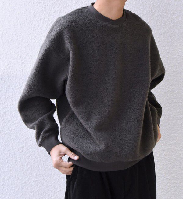 SHIPS any「SHIPS any:〈洗濯機可能〉ボア フリース レイヤード ネック プルオーバー◇」|スウェット・ジャージ|