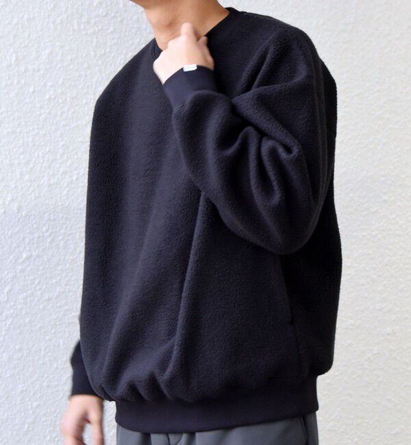 SHIPS any「SHIPS any:〈洗濯機可能〉ボア フリース レイヤード ネック プルオーバー◇」|スウェット・ジャージ|