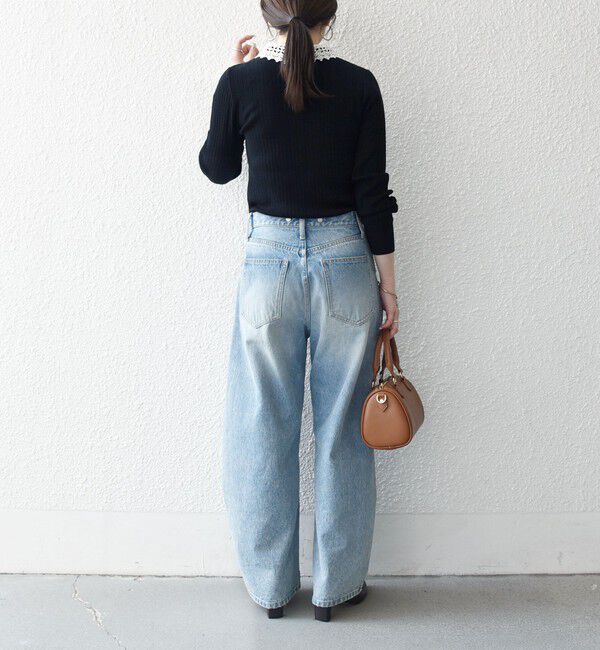 SHIPS any「《追加予約》SHIPS any:〈手洗い可能〉2WAY レース カラー リブ ニット プルオーバー」|ニット・セーター|