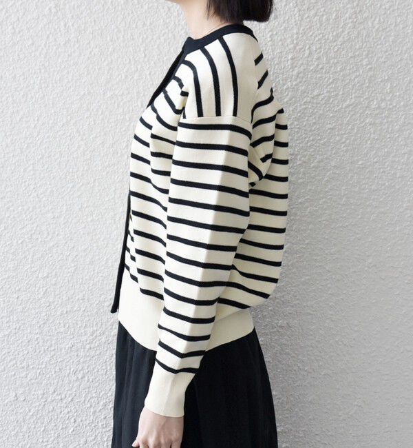 SHIPS any「《一部追加予約》SHIPS any:〈手洗い可能〉バイカラー スキッパー ニット カーディガン」|カーディガン|