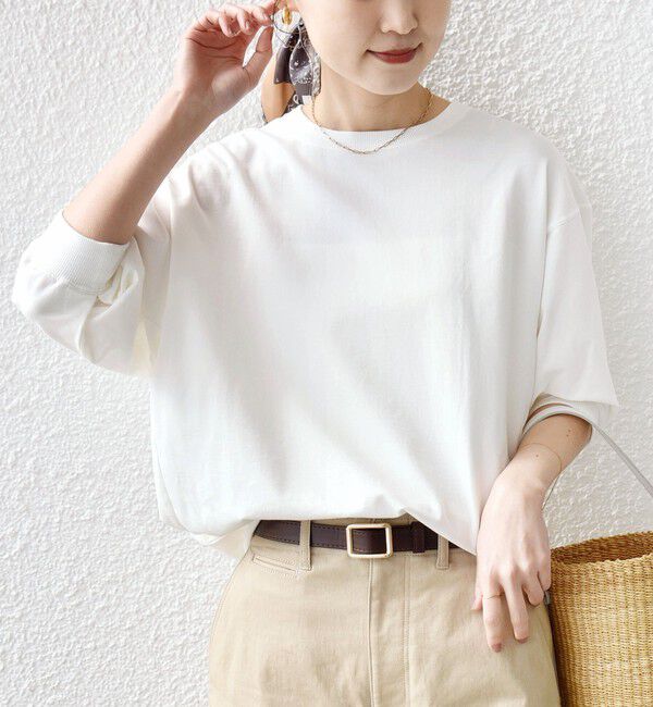 SHIPS for women「《予約》〈手洗い可能〉ハイゲージ ドルマン プルオーバー」|Tシャツ・カットソー|オフホワイト