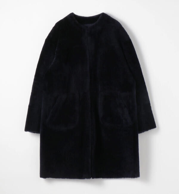 TOMORROWLAND collection「メリノムートン ノーカラーコート」|ノーカラーコート|