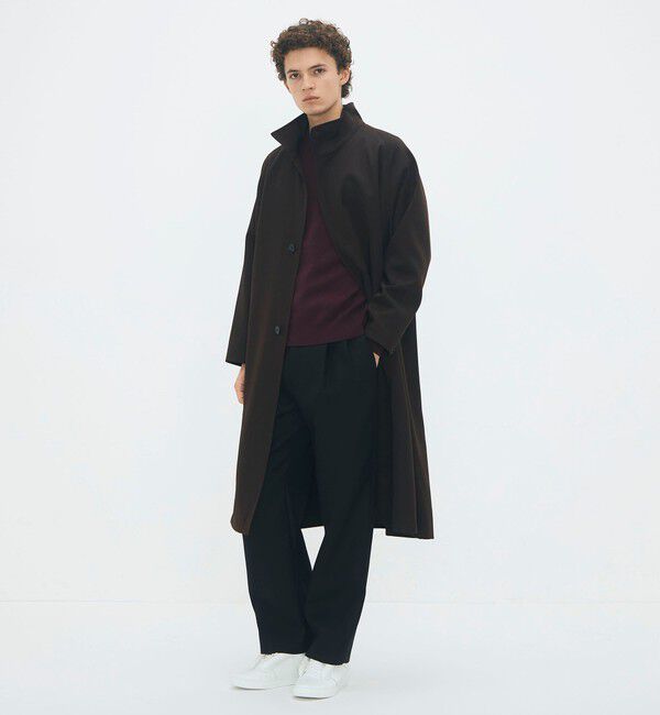 CABaN「ウールギャバジン スタンドカラーコート」|ステンカラーコート|