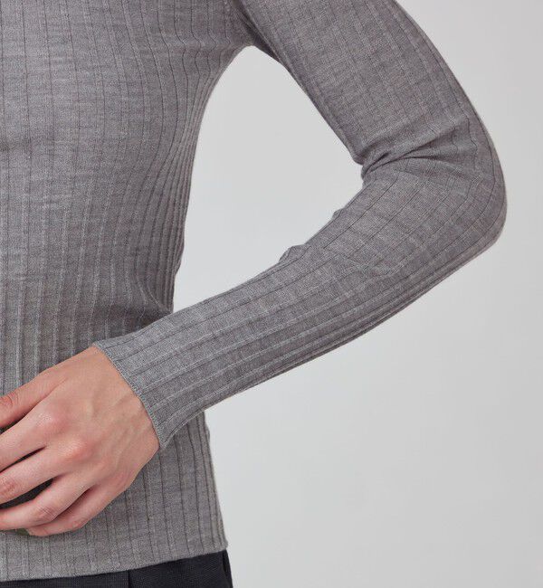 TOMORROWLAND collection「カシミヤシルクリブ クルーネックプルオーバー」|ニット・セーター|