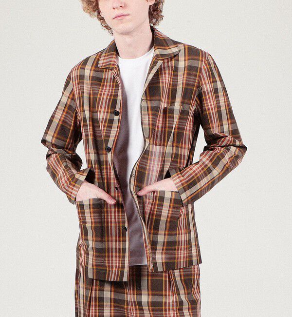 TOMORROWLAND MENS「クレープコットン コックジャケット」|ブルゾン・スタジャン|