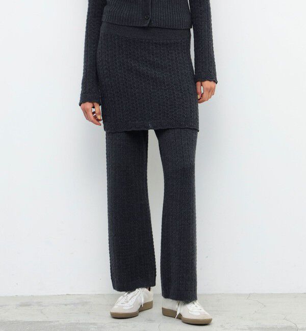 BACCA「ウールレースニットミニスカート」|スカート|