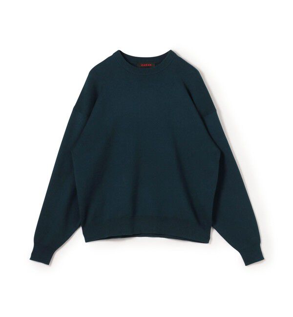 CABaN「CABaN コットンカシミヤ クルーネックプルオーバー」|ニット・セーター|57 ダークグリーン