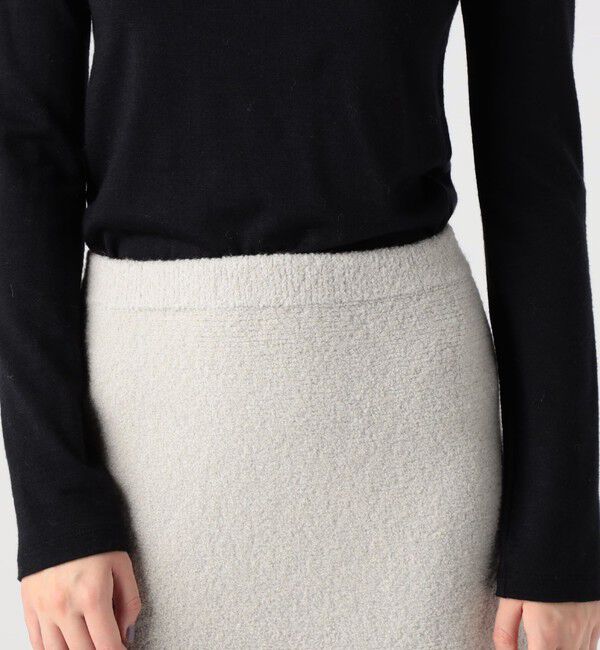 Ballsey「ウールシルクストレッチブークレー フレアミニスカート」|フレア|