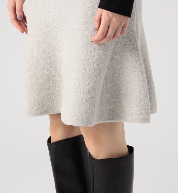Ballsey「ウールシルクストレッチブークレー フレアミニスカート」|フレア|