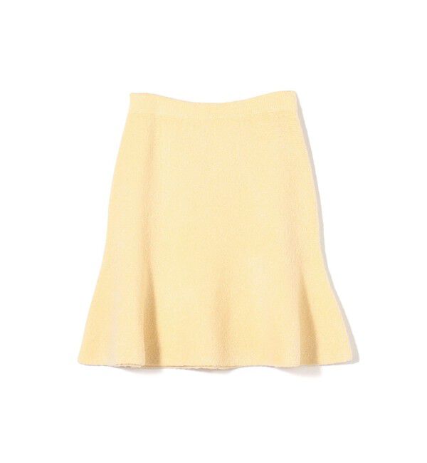 Ballsey「ウールシルクストレッチブークレー フレアミニスカート」|フレア|21 ライトイエロー
