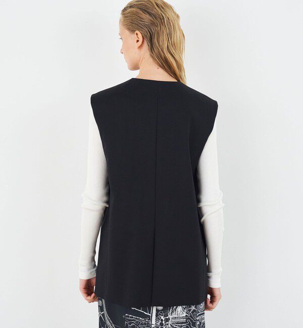 DES PRES「ハイカウントコットンストレッチ ワイドラペルジレ」|ベスト・ジレ|