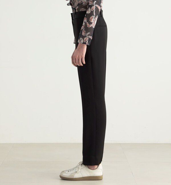 BACCA「ジョーゼットサテン ストレートパンツ」|スラックス|