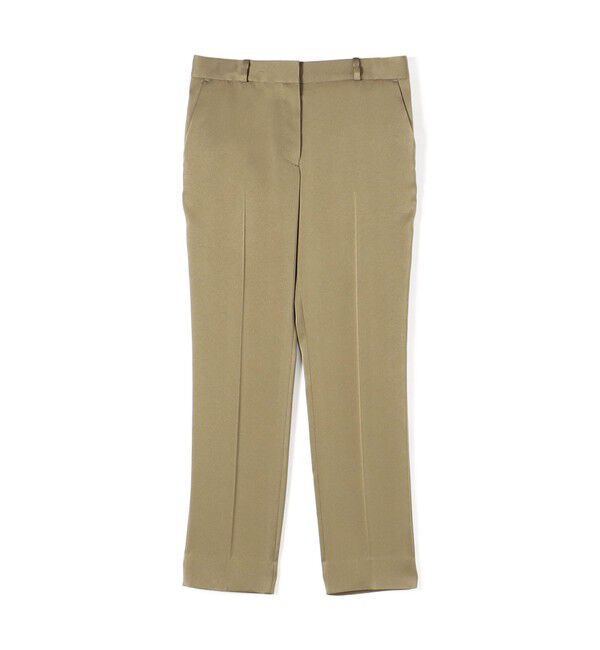 BACCA「ジョーゼットサテン ストレートパンツ」|スラックス|45 キャメル