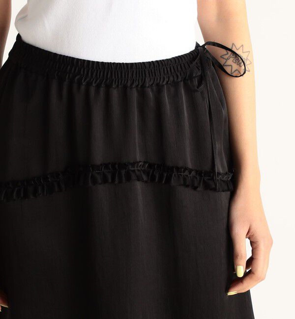 Edition「サテンヨウリュウ ギャザーフリルスカート」|スカート|