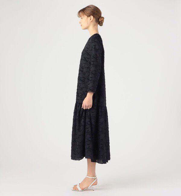 Ballsey「マーガレットカットジャカード フレアギャザーワンピース」|ワンピース|