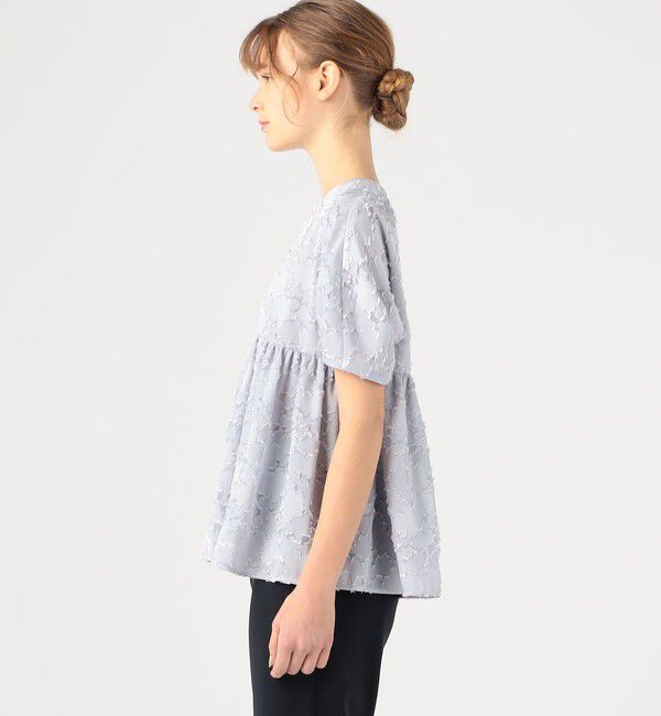 Ballsey「マーガレットカットジャカード ウエストギャザーブラウス」|シャツ・ブラウス|