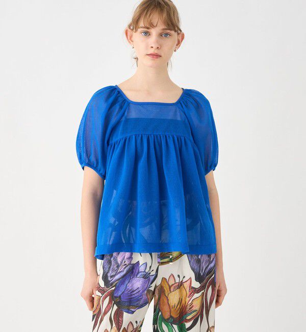 Ballsey「ドライコットンポリエステル ボリュームギャザープルオーバー」|ニット・セーター|