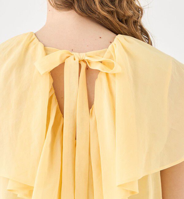 TOMORROWLAND collection「ルコットンオーガンジー カスケードラッフルカラーブラウス」|シャツ・ブラウス|