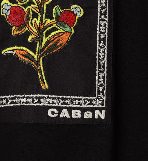 CABaN「CABaN スビンコットン ビンテージフラワーエンブロイダリーTシャツ」|Tシャツ・カットソー|