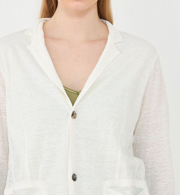 GALERIE VIE「リネンジャージー カーディガンジャケット」|カーディガン|
