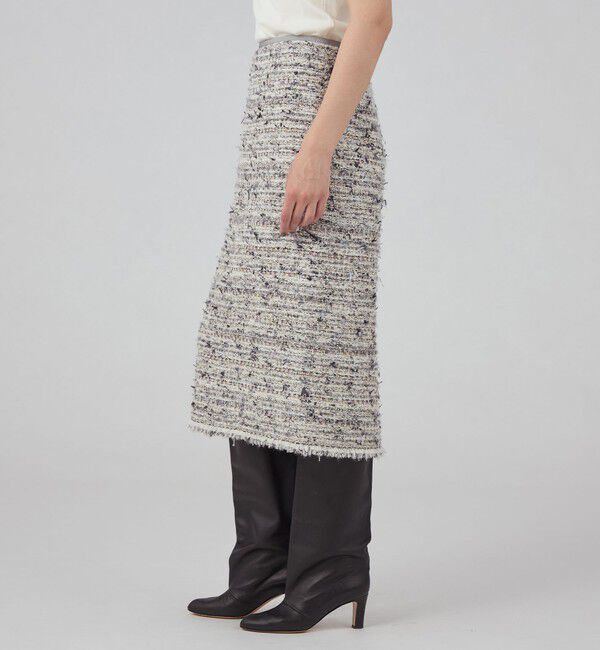 TOMORROWLAND collection「グレブリアンファンシーツイード タイトストレートスカート」|タイト|