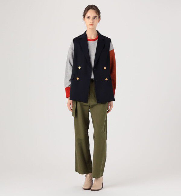 MACPHEE「ウールギャバジン ダブルブレストジレ」|ベスト・ジレ|