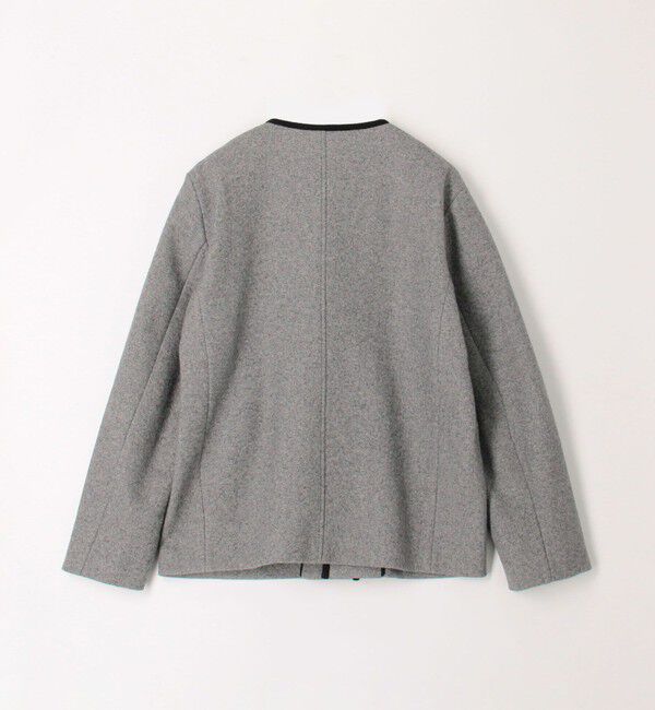 CABaN「CABaN ウールコットンダブルフェイス カラーレスジャケット」|ノーカラーコート|