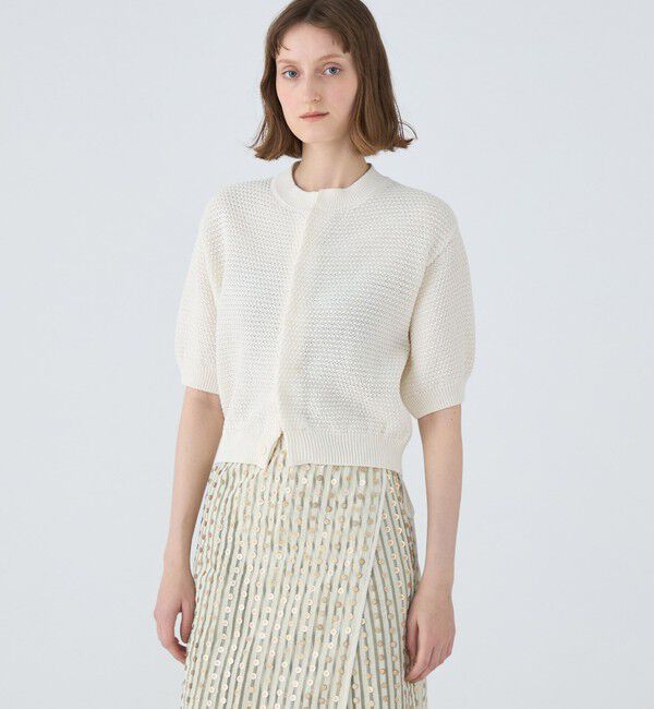 MACPHEE「ストライプスパンコール ラップミディスカート」|スカート|