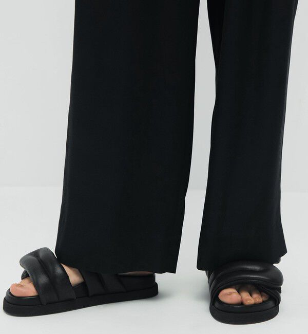 CABaN「レーヨンシルクツイル 2タックパンツ」|チノ|