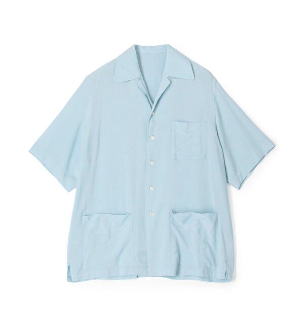 TOMORROWLAND MENS「レーヨン 3ポケット ハーフスリーブシャツ 」|シャツ・ブラウス|63 ライトブルー