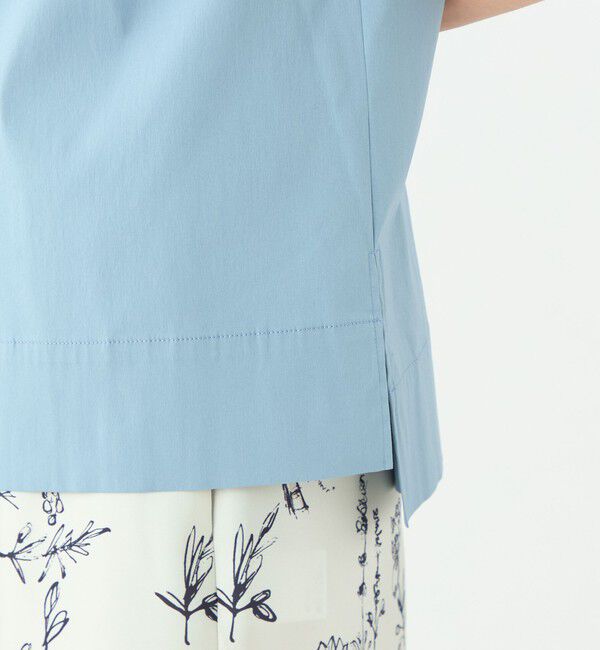 TOMORROWLAND collection「ハイパワーストレッチブロード ギャザーノースリーブブラウス」|シャツ・ブラウス|