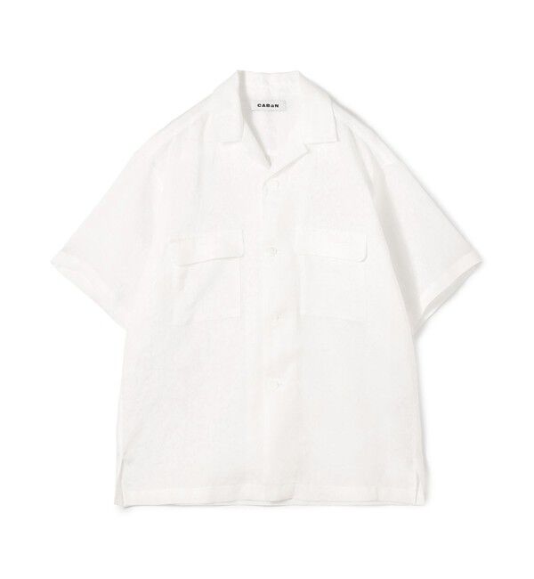 CABaN「CABaN リネン オープンカラーシャツ」|シャツ・ブラウス|11 ホワイト