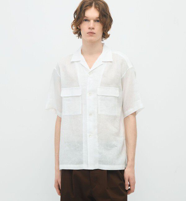CABaN「CABaN リネン オープンカラーシャツ」|シャツ・ブラウス|