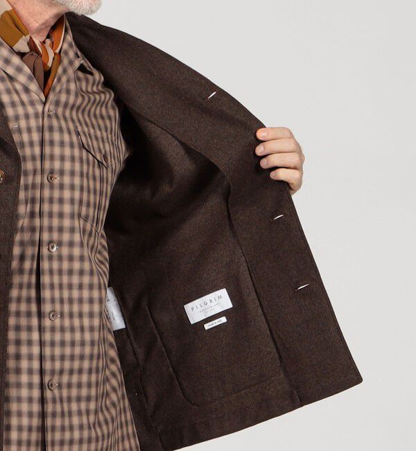 TOMORROWLAND MENS「TOMORROWLAND PILGRIM ウール ハンドカバーシャツ」|ブルゾン・スタジャン|