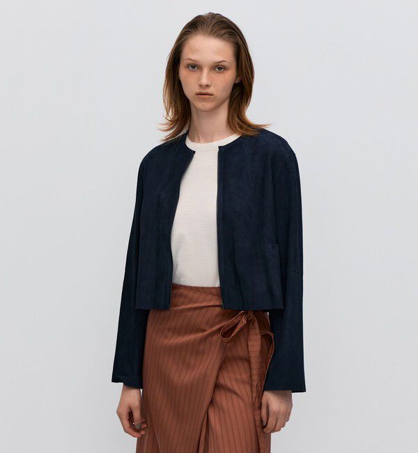 BACCA「ゴートスエード ショートジップブルゾン」|ブルゾン・スタジャン|