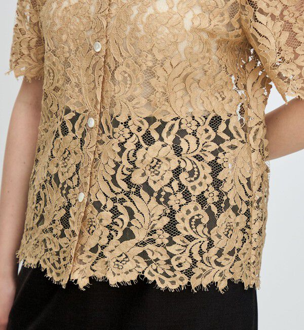 TOMORROWLAND collection「コードレース ハーフスリーブブラウス」|シャツ・ブラウス|