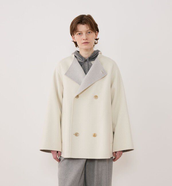 GALERIE VIE「ダブルフェイス カラーレストレンチコート」|ノーカラーコート|