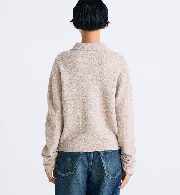 Edition「ブークレーニット ポロカーディガン」|ニット・セーター|