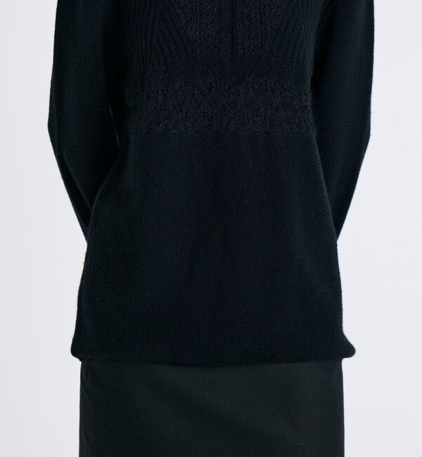 Edition「パッチワークレース クルーネックニット」|ニット・セーター|