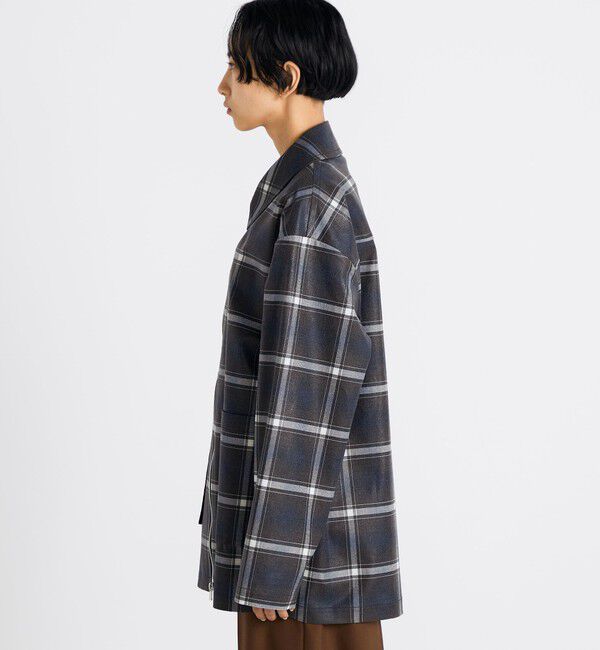 Edition「箔コーティングチェック ジップブルゾン」|ブルゾン・スタジャン|