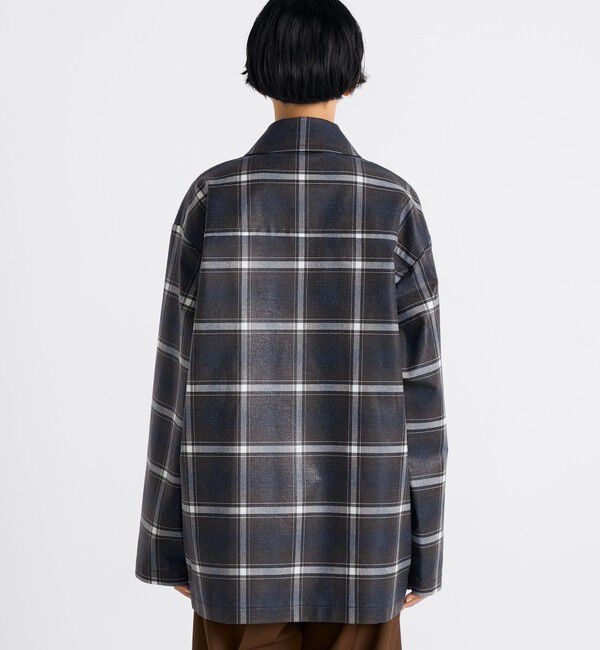 Edition「箔コーティングチェック ジップブルゾン」|ブルゾン・スタジャン|