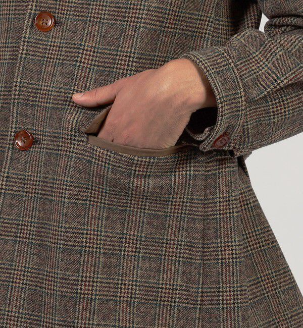 TOMORROWLAND MENS「ウールナイロンポリウレタン 2WAYストレッチ ハーフコート」|ステンカラーコート|