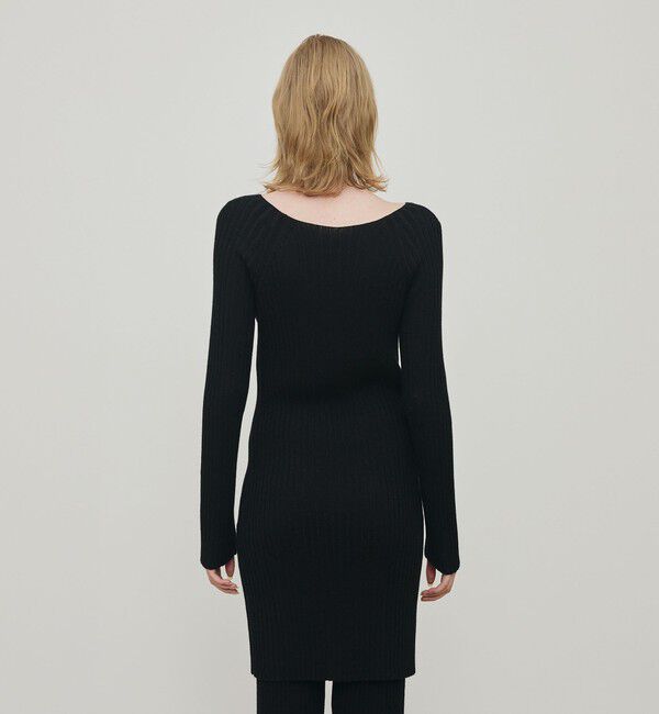 DES PRES「ウールリブ Vネックワンピース」|ワンピース|